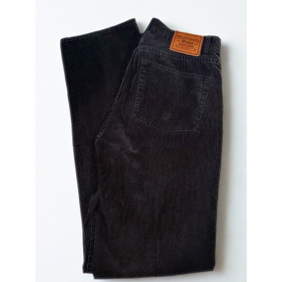 Polo Ralph Lauren Corduroy Pants Mens 34x34 Black Authentic Dungarees Vintage - Picture 6 of 10